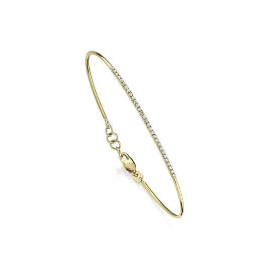 Diamond Row Bangle Bracelet