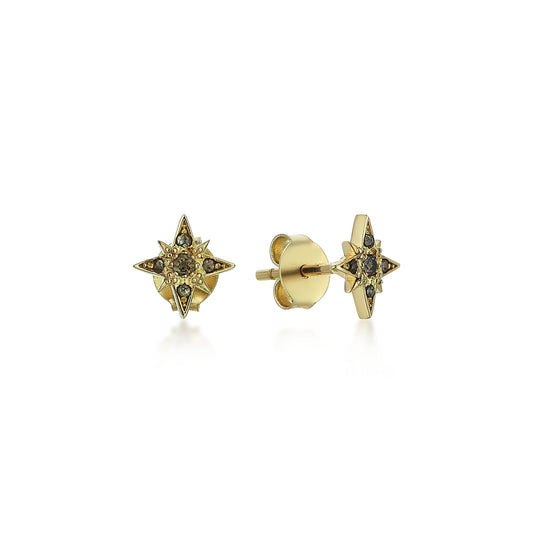 Diamond Star Stud Earrings