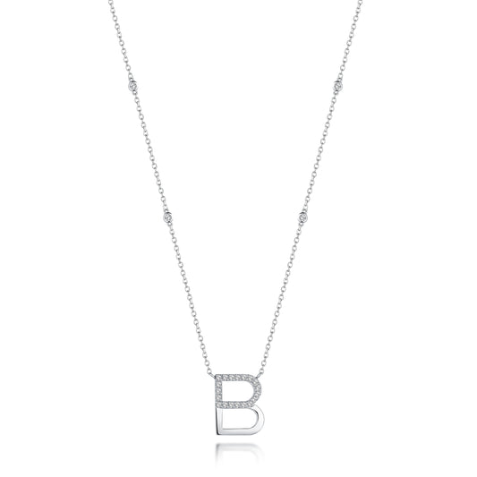 B Initial Diamond Necklace