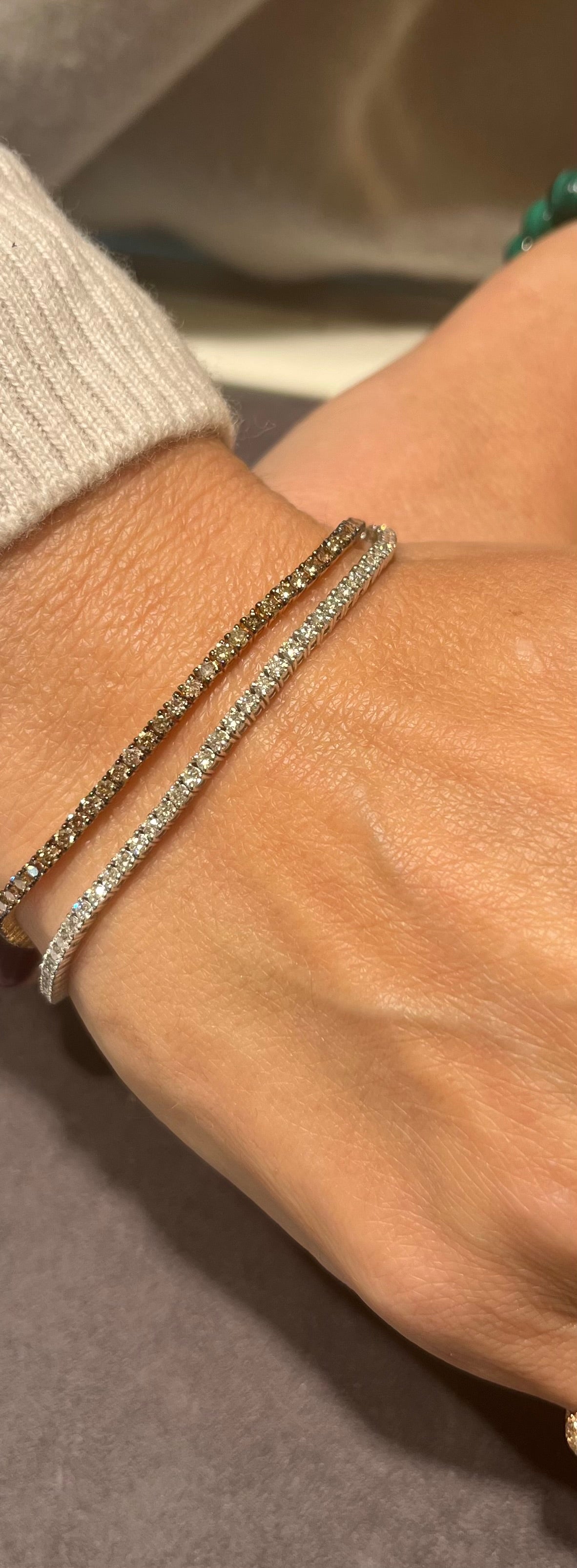 Champagne Diamond Tennis Bracelet