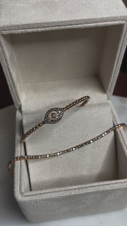 Champagne Diamond Tennis Bracelet