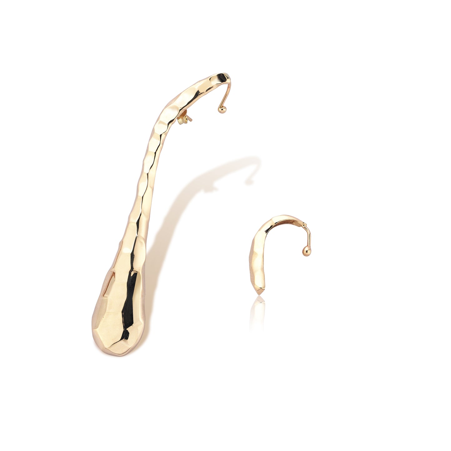 Snake Single Ear Earring With Forward Helix Ear Cuff