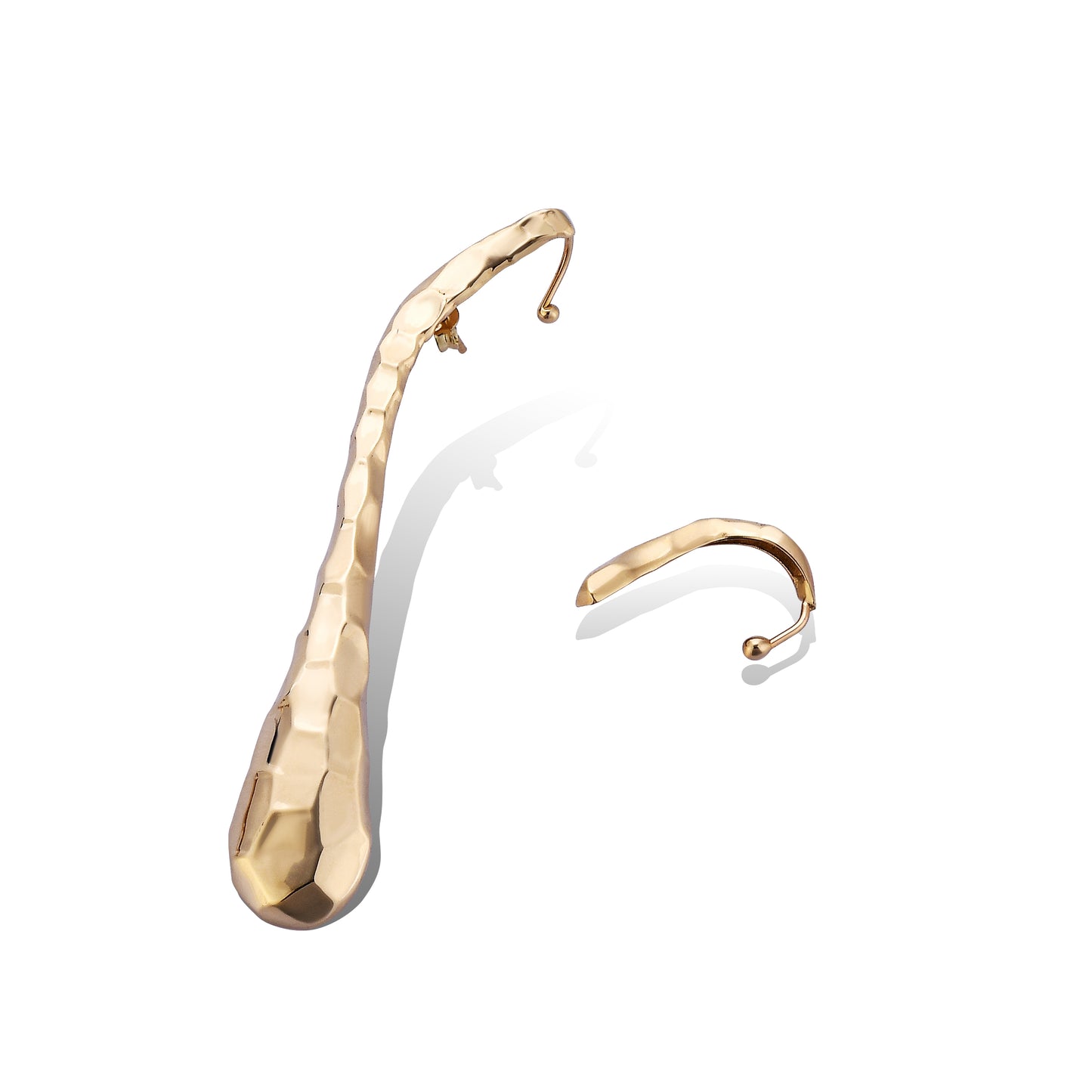 Snake Single Ear Earring With Forward Helix Ear Cuff