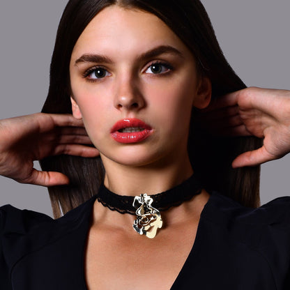 Jet Set Frill Lace Choker Necklace